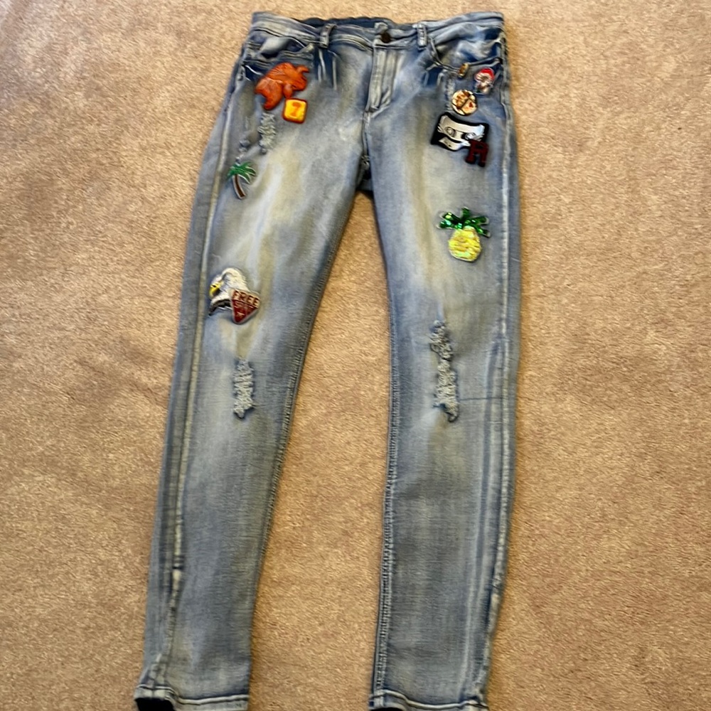 Stretchy fitted jeans